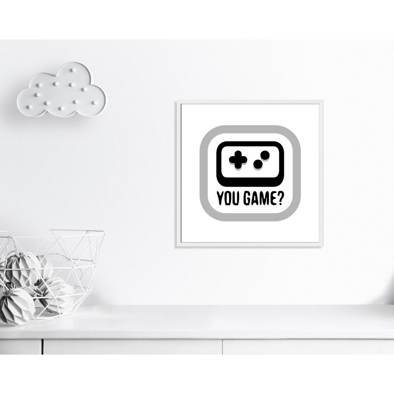 Décoration murale pour enfants de jeux, Encadré de boîte noir, H 27,5 po x l 27,5 po x P 1,19 po