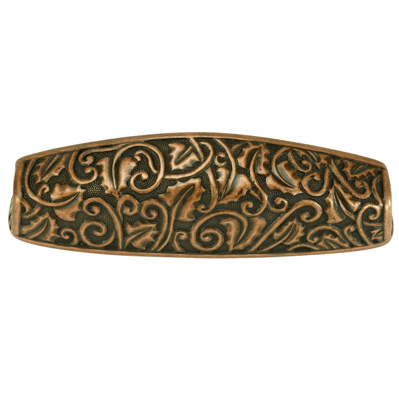 ROOKWOOD 3-1/2" CENTER TO CENTER BIN PULL IN ARTISAN PLATE, Antique Copper