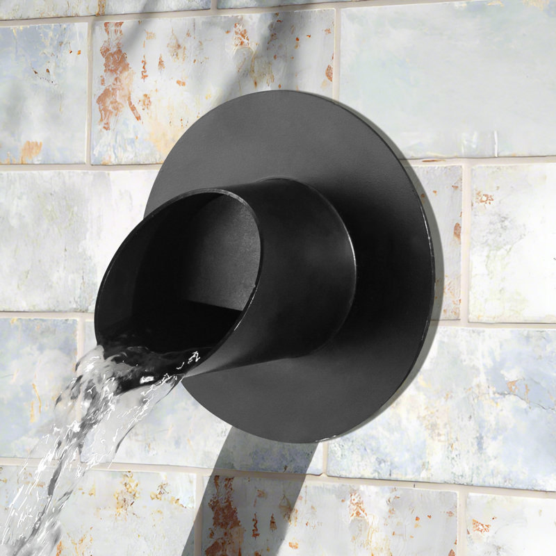 Bec cascade en acier inoxydable 316, dalot de 3 po avec écoulement laminaire et PNPT de 1 po, conception sans couture pour piscine, étang, fontaine de jardin, mur d'eau