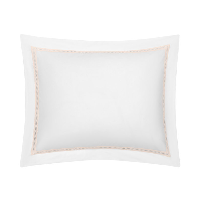 Doric Sham, Euro, White/Peach
