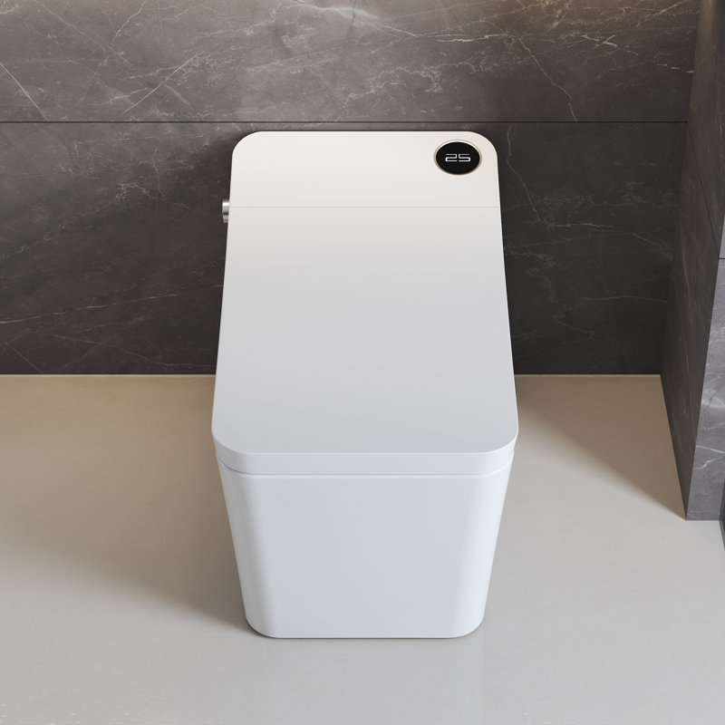 Smart Bidet Toilet With Heated Seat & Nano Wash, 1.34 GPF Flush, Heated Seated, Smart Auto Lid, 3D Wash Modes, SPA