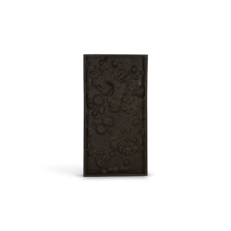 Silver Leaf Contemporary Rectangular Wall Sculpture