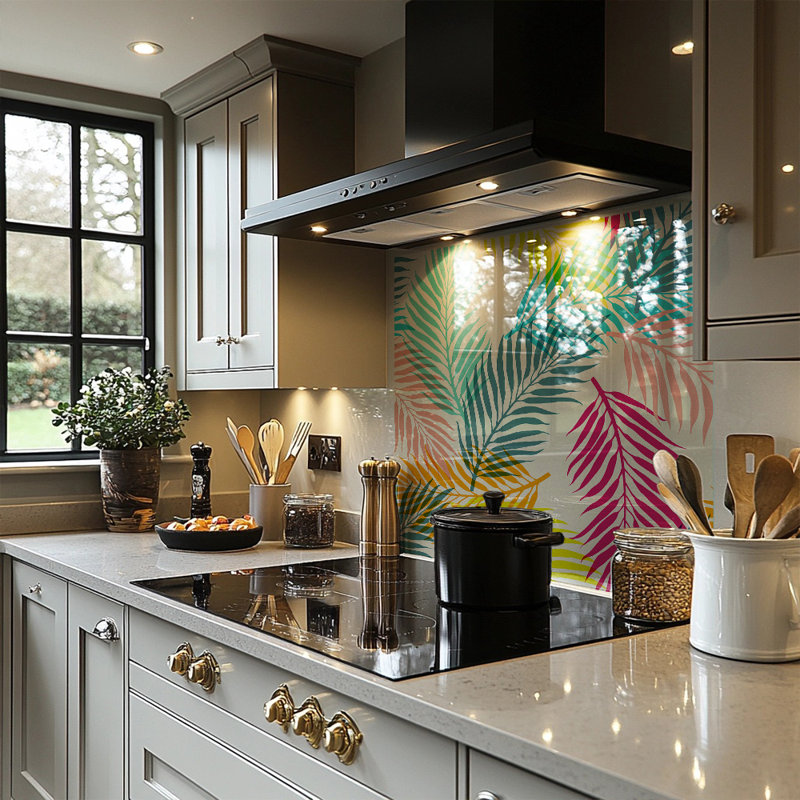 Tropical Leaves Splash Back, 80cm L x 60cm W