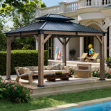 12 x 10 pi Pavillons de jardin à toit double en acier Soild