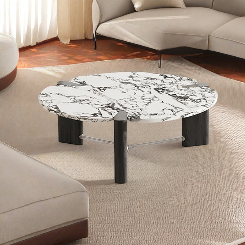 Table basse ronde moderne en marbre de luxe moderne