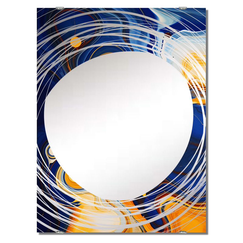 Fili - Miroir mural décoratif à encre liquide abstraite MIR137553, 40 po x 30 po