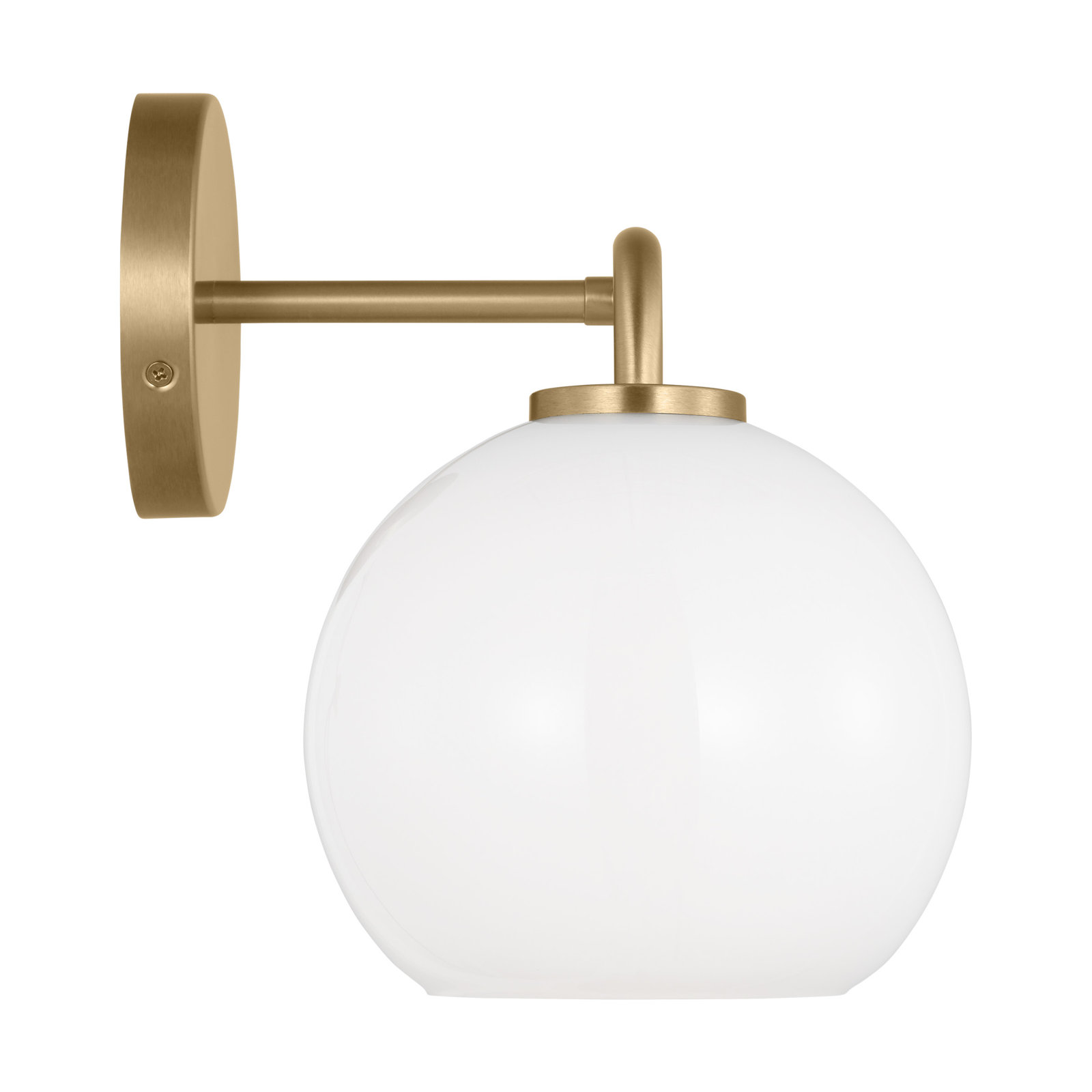 Childerley 2 Light Vanity, Satin Brass, White