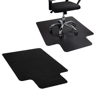 Mind Reader Office Chair Mat for Hardwood Floors, Under Desk Floor Protector, PVC, 47.5"L x 35.5"W x 0.125"H, 2-Pack
