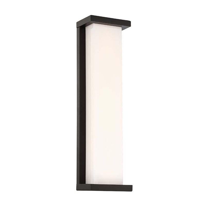 Plafonnier encastré d'extérieur à DEL Forontenac, Noir, H 20 po x l 5,5 po x p 3,5 po