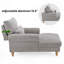 Chaise longue rembourrée avec dossier réglable