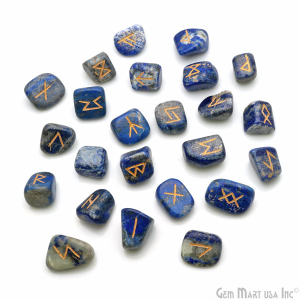 GEMMART USA Rune Stones ite Spiritual Futhark Reiki Symbols