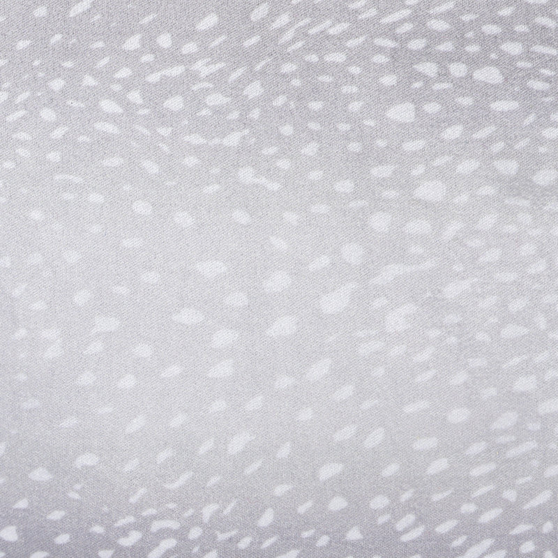 Doe Animal Print Reversible Pillow Cover, 18" x 18", Light Gray/Cream