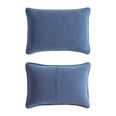 Nautica Seashore Stitch Solid Cotton Quilt Set
