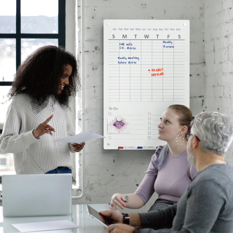 Audio-Visual Direct Yes Glass Glass Board, White