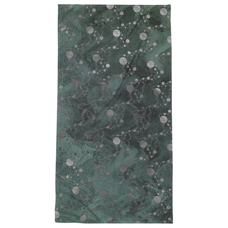 Serviette de bain Planets and Stars, Dégradé émeraude
