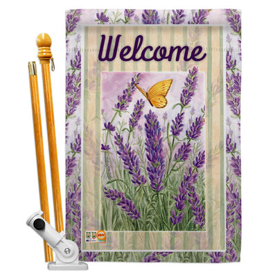 Double Sided 40'' H x 28'' W Polyester Flag Set