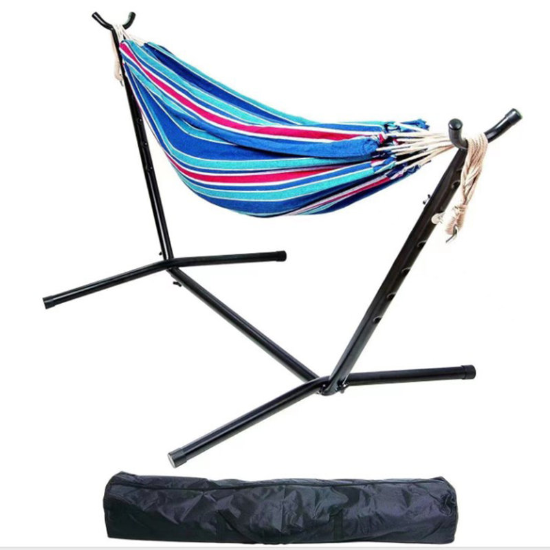 Hamac double Vullnet Basics avec support en métal compact