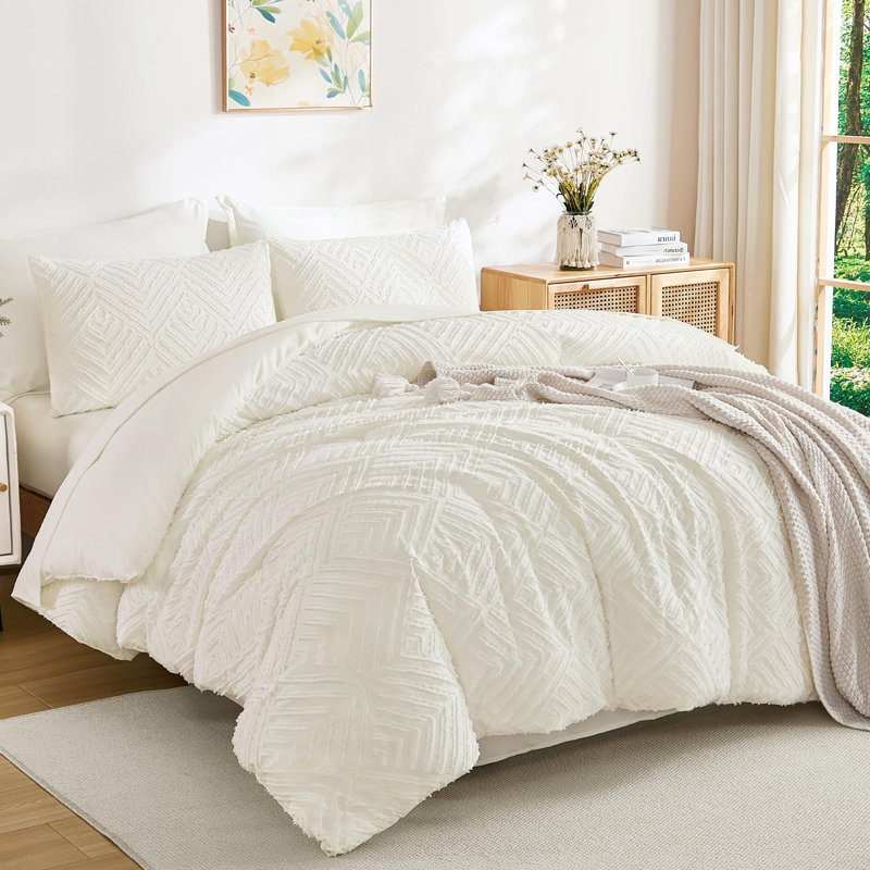 Andency Oversized King Size Comforter Set Burnt Orange - 7 Pieces Bed in a Bag Oversized King Boho Terracotta Bedding Comforter Sets, Rust Tufted Bed Set with Comforter, Sheets, Pillowcases & Shams