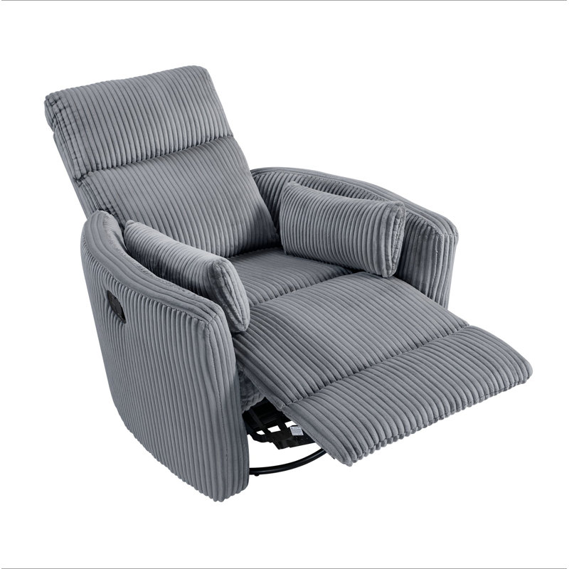Mobilier de salon en velours côtelé gris, Gris