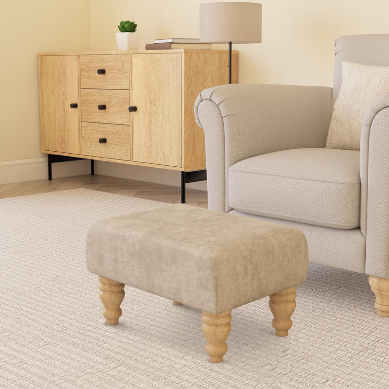 Autryville Wood Turned Leg, Bone Cream, Velvet, Natural