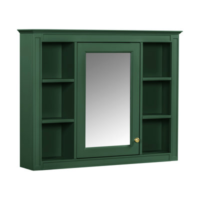 Armoire de salle de bain avec 6 tablettes ouvertes - 35 po x 27,5 po