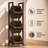 15" Wide 3-Tier Angled Basket Storage Stand, Rustic Brown & Black