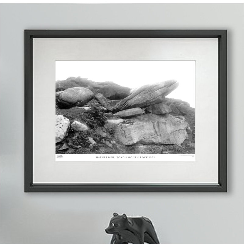 Hathersage, Toad's Mouth Rock 1902 1 Piece Single Picture Frame Wall Art, 40cm H x 50cm W x 2.3cm D