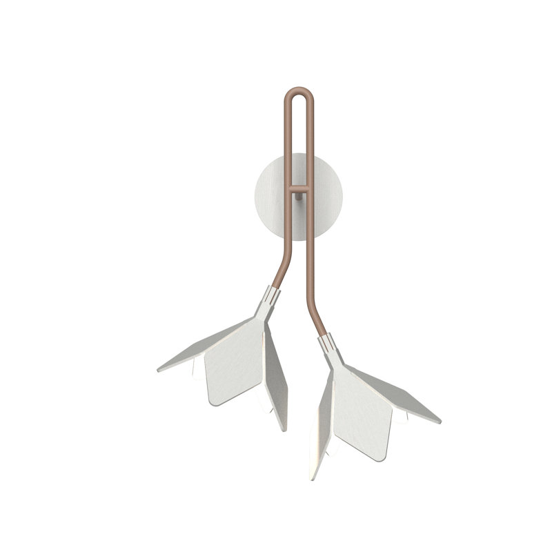 Sakura 2 - Light Armed Sconce, Organic White