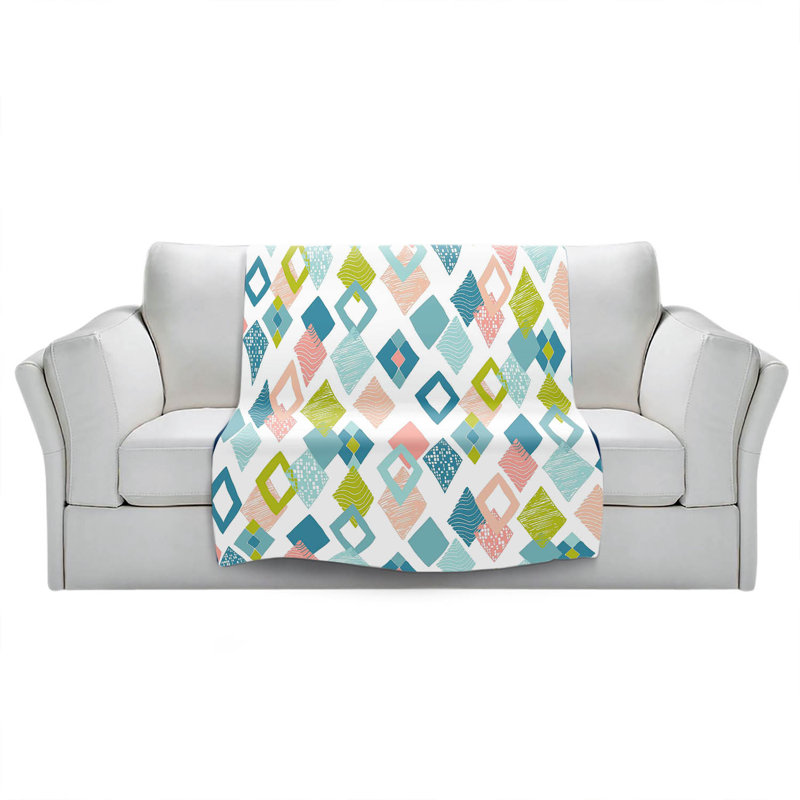 Hand Woven Throw Blanket, 68" x 80", Pastel
