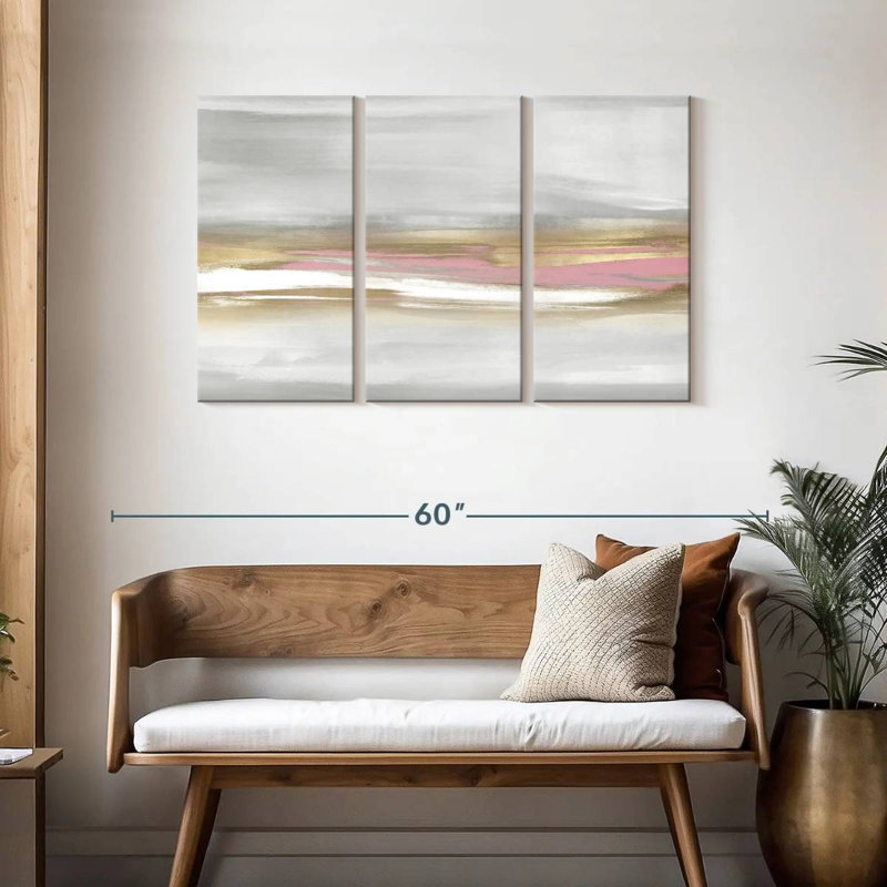 Avery Highlight Pink Blush I, 28" H x 45" W