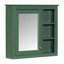 Armoire à pharmacie murale moderne pour salle de bain avec miroir et 3 tablettes ouvertes (meuble-lavabo non inclus).-1308990632