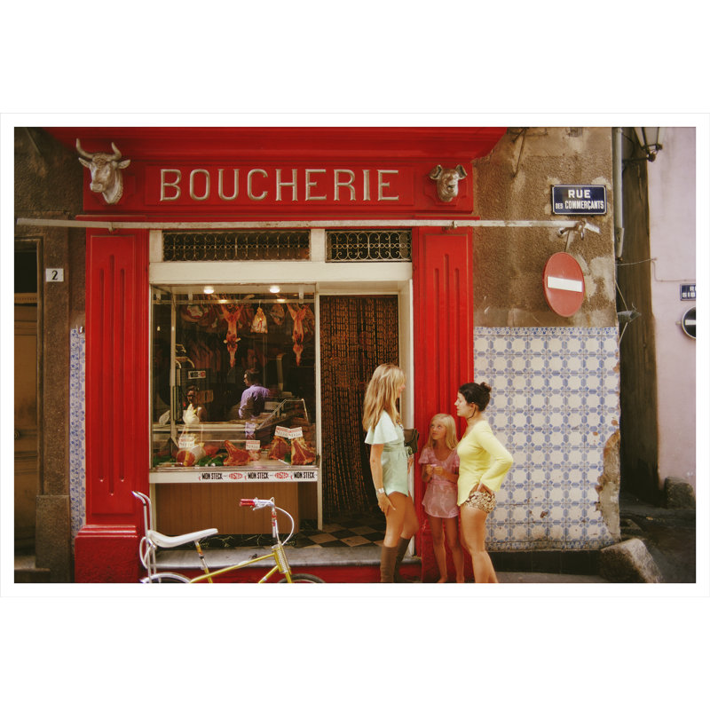 Saint-Tropez Boucherie Print by Slim Aarons, Unframed, 32.5" H x 48.5" W x 0.1" D
