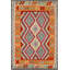 Tapis géométrique en laine Kilim