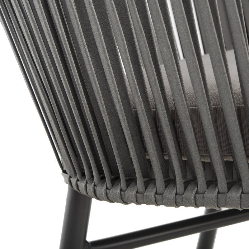 Outdoor Stacking Dining Armchair with Cushions