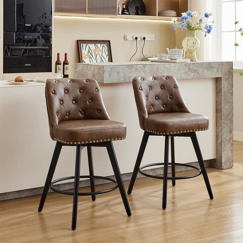 Counter Stool with Metal Frame