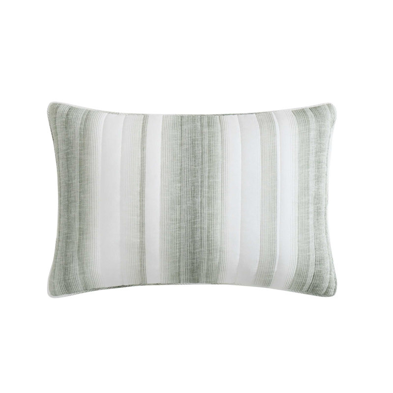 Quilt, Queen Quilt + 2 Standard Shams, Green Striped