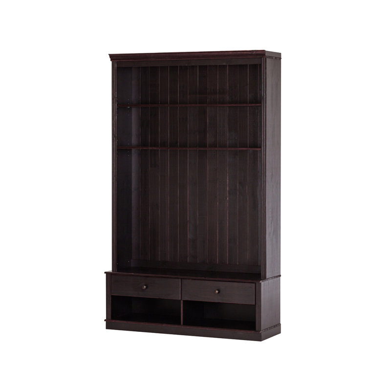 Merchiston 223cm H x 140cm W Standard Bookcase, Dark Brown