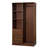 Metro 100% Solid Wood 2-Door Wardrobe Closet with Mirrored Door, Drawers & Adjustable Shelves – Freestanding Bedroom Storage Cabinet-2054921937