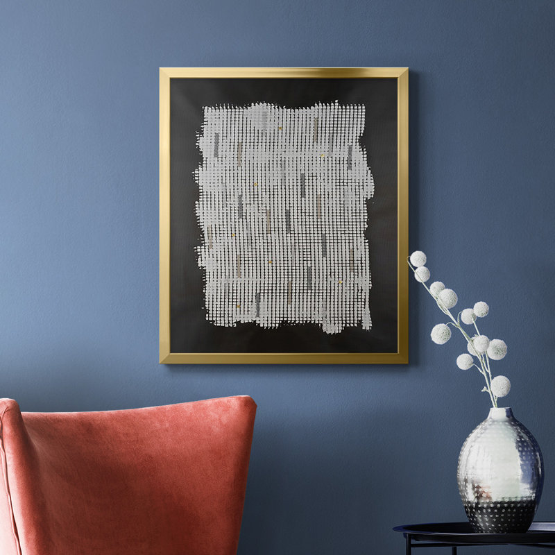 Toile encadrée de qualité supérieure Bits & Bytes II - prête à être accrochée, Or, H 20 po x l 16 po