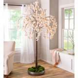Large Lighted Faux Weeping Cherry Tree, 6''H