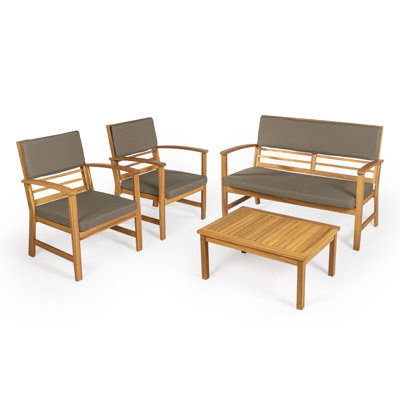 Naber 4 Piece Sofa Seating Group with Cushions by Winston Porter