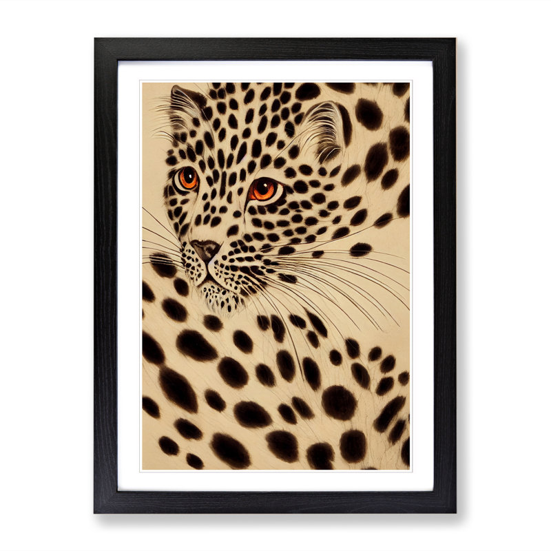 Leopard Modern Vol.3 - Framed Print, Black, 46cm H x 34cm W x 2cm D