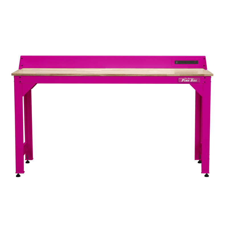 72'' W Solid Wood Top Height-Adjustable Workbench