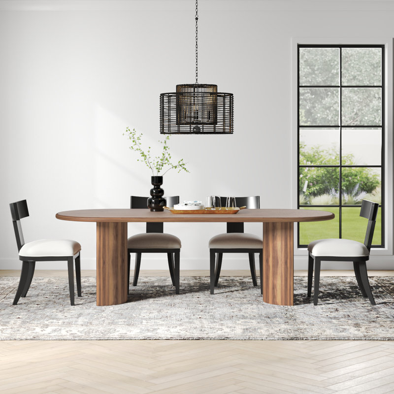 Haiden Oval Dining Table, Sandy Acacia, 30" H x 118" W x 42" D