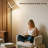 Modern Floor Lamp With 2 Rotatable Lights - 28W Bright LED Standing Lamp With Remote Control, 74" Stepless Dimmable Corner Lamp For Living Room, Bedroom & Office