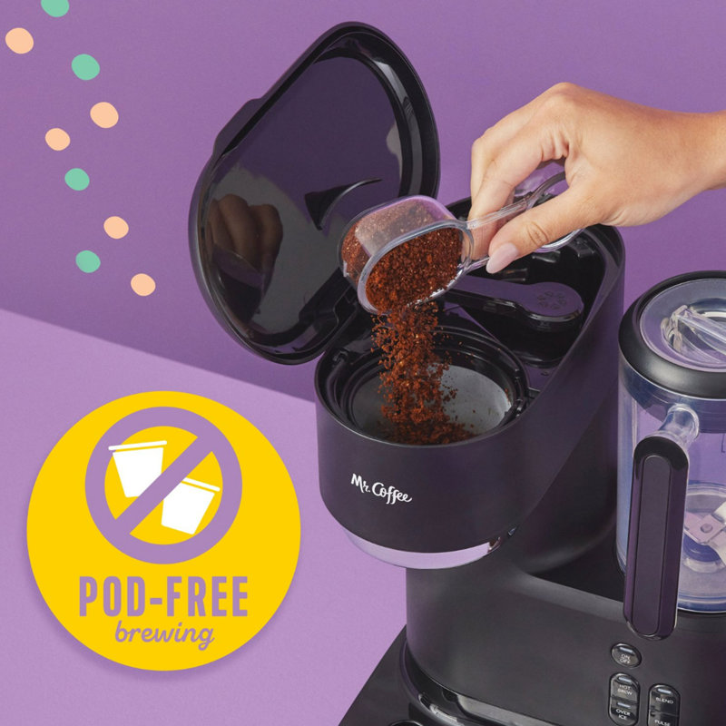 Black Drip Single-Serve Coffee Maker with Permanent Filter