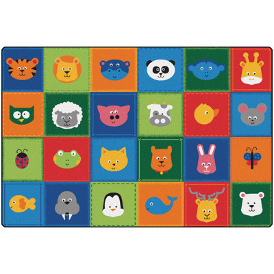 Tapis multicolore touffeté à motif animal Kidsoft