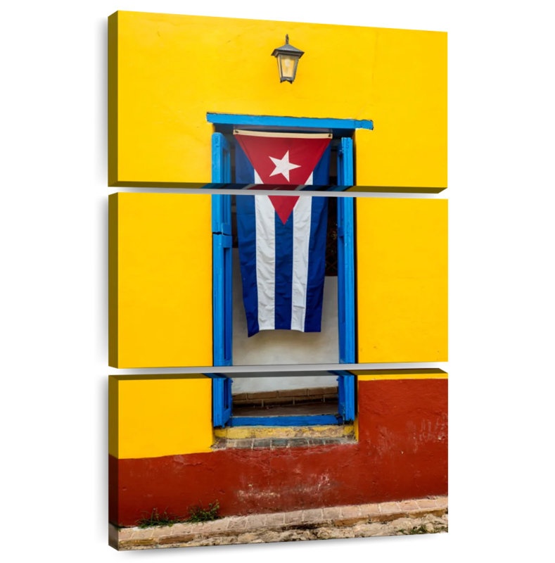 Lilie Hanging Cuban Flag, 38" H x 24" W