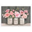 Bouquets de roses roses en fleurs, pots rustiques - peinture-105256049-105256051