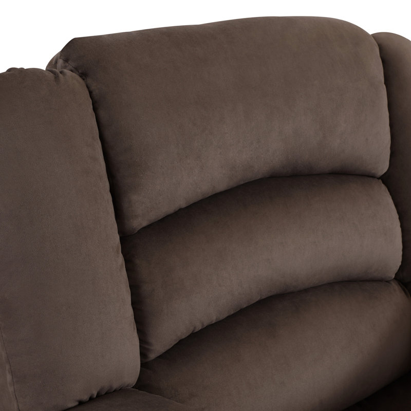 Fauteuil inclinable en tissu de microfibre transitionnel, Brun